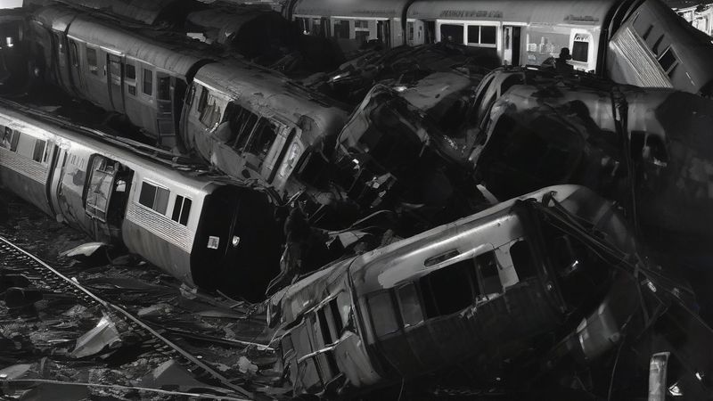 Допомога для жертв аварії потяга в Адамусі