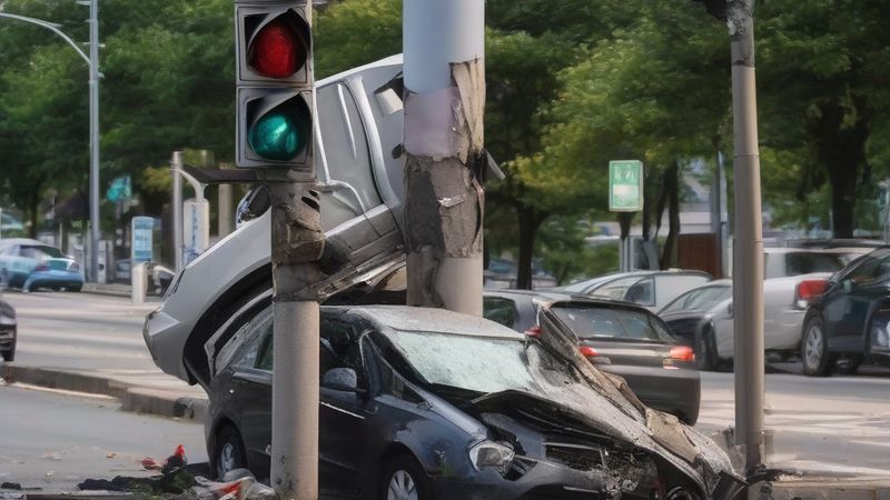 ДТП у Торреагера: авто врізається у світлофор