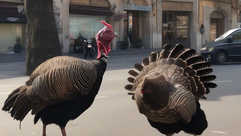 Італійське місто атакували дикі індики