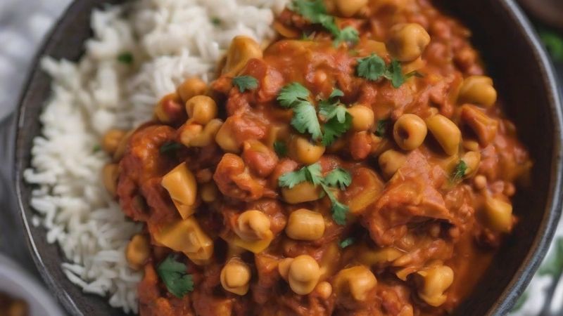 Курйозний веганський гуляш з jackfruit та нутом