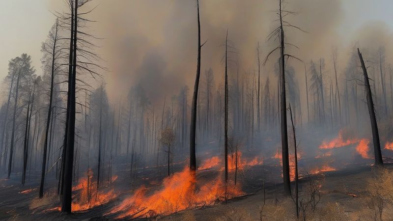 Лісові пожежі збільшують забруднення озоном